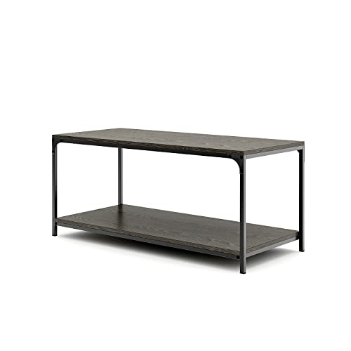 Galano Bowie Coffee Table - Table with Storage - Storage Cabinet for Hallway - Entryway or Living Room - Dark Grey Oak - Galano Furniture