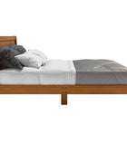 Galano Abby Retro Queen Bed Frame with Headboard - Bed Frame Queen Size - Queen Size Bed Frame - Wood Bed Frame - No Box Spring Needed - Strong Weight Capacity - Amber Walnut