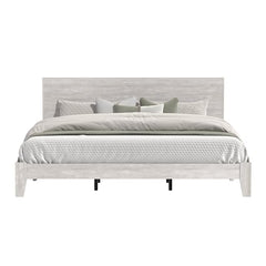 Galano Payne King Bed Frame and Headboard - King Size Bed - King Size Bed Frame - King Bed Frame and Headboard - No Box Spring Needed - Easy Assembly - Dusty Grey Oak