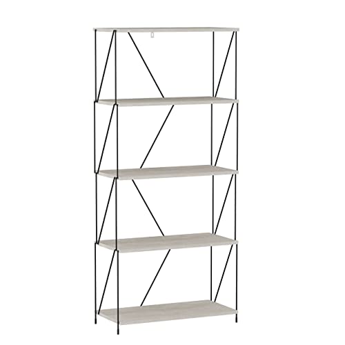 Galano Ezbo Bookshelf - Bookshelves Organizer - Shelving Unit Storage - 5-Tier Open Shelf Bookcase for Bedroom, Living Room and Office Library - Modern Design Display Stand Rack - Dusty Grey Oak