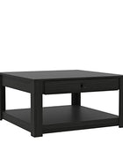 Galano Philia Coffee Table with Hidden Drawer - Coffee Table with Storage - Coffee Tables for Living Room - Dining Table - Storage Shelf - Easy Assembly - Rustic Black Oak