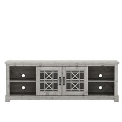 Galano Isadora 2 Door 75 Inch TV Stand - Farmhouse TV Stand - TV Stand with Storage - TV Cabinet - TV Stands for Living Room - Adjustable Shelves - Mexican Grey