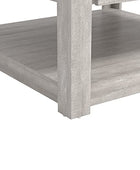 Galano Philia Square Storage Coffee Table with Drawer - Living Room Shelf - Hidden Storage - Distressed Rustic Wood Finish - (Dusty Grey Oak) - Galano Furniture