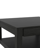 Galano Philia Coffee Table with Hidden Drawer - Coffee Table with Storage - Coffee Tables for Living Room - Dining Table - Storage Shelf - Easy Assembly - Rustic Black Oak