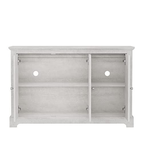 Galano Culbin 3 Door Sideboard - Accent Cabinet - Modern Distressed Oak Finish - Entryway or Living Room - Easy Assembly - Acrylic Mirror Doors - Dusty Grey Oak