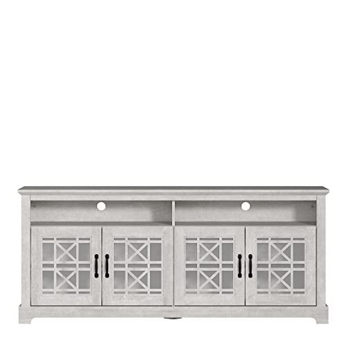 Galano Isadora 4 Door TV Cabinet - Media Storage - TV Cabinet - Living Room Storage - 75 Inch Entertainment Center - Living Room Media Console Cabinet Stand with 4 Doors - Dusty Grey Oak