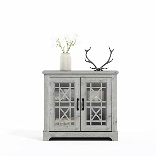 Galano Isadora Accent Cabinet - Buffets & Sideboards - Storage Cabinet - Buffet Cabinet - Sideboard - Credenza for Living Room - Easy Assembly - Mexican Grey