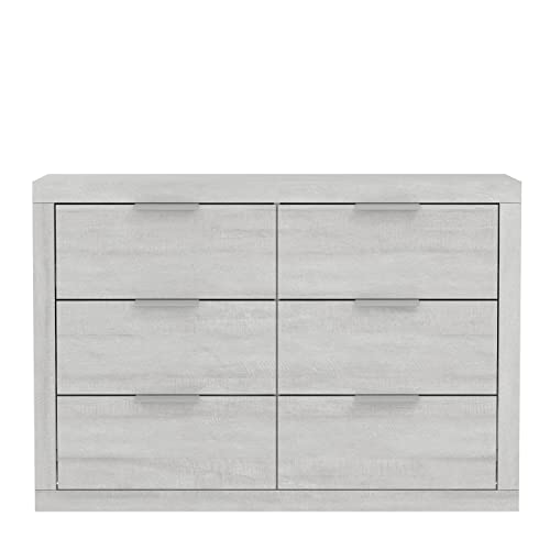 Galano Harlowin 6 Drawer Dresser - Dresser with Storage - Chest of Drawers - Organizers and Storage Cabinet for Hallway - Entryway or Living Room - Dusty Grey Oak - Galano Furniture