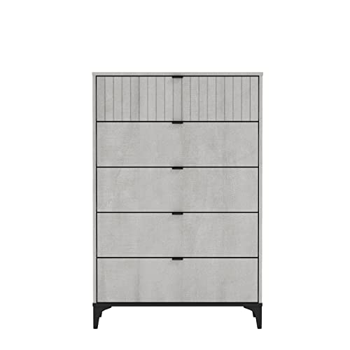 Galano Zaffy 5 Drawer Chest, Tall Dresser, Dresser with Storage, Chest of Drawers, Organizers and Storage Cabinet for Hallway, Entryway or Living Room