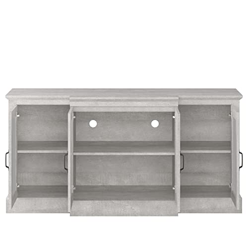 Galano Millicent Wide Accent Sideboard with Shelves - Accent Cabinet with Storage - Sideboard Cabinet for Living Room, Kitchen, Bedroom, Entryway - Easy Assembly - Dusty Grey Oak