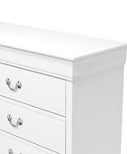 Galano Ireton Ultra Fast Assembly & Toolfree 5 Drawer Dresser - Dressers - Tall Chest of Drawers - Storage for Clothes - Storage Chest - White - Galano Furniture