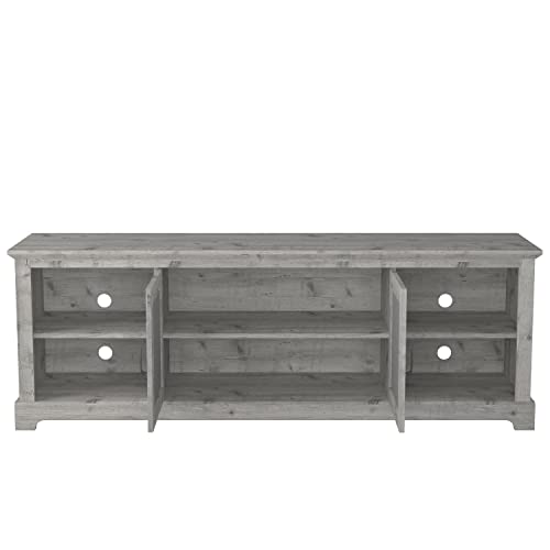 Galano Millicent 2 Door TV Cabinet - Home Entertainment Center - Storage Wooden Cabinet - Living Room Furniture - Console with 2 Doors - Easy Assembly - Mexican Grey