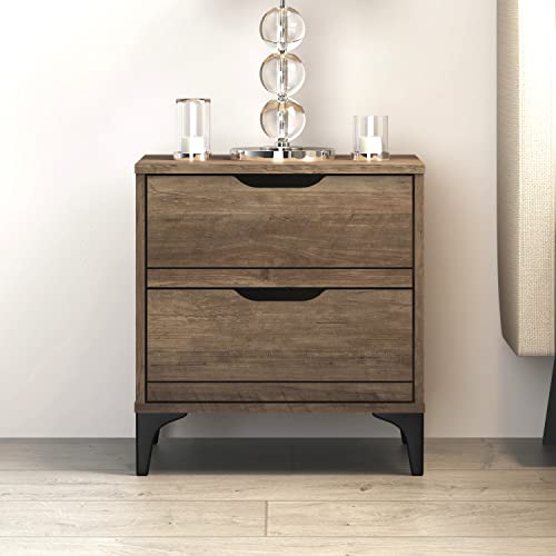 Galano Lilay Nightstand - Nightstand with Drawer - Nightstand Lamp - End Table - Side Table - Bedside Table - Drawer Glides - Engineered Wood - Easy Assembly - Knotty Oak