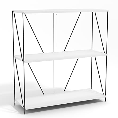 Galano Ezbo 3-Tier Wide Shelf - Entrance Table with Storage Shelves - Narrow 3-Tier Sofa Table - Foyer Table for Entryway - Modern Design Storage Cabinet for Hallway, Living Room, Kitchen - Galano Furniture