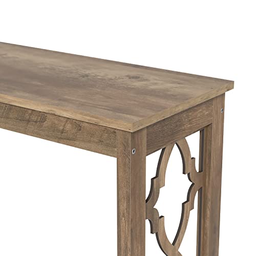 Galano Heron Console Table - Bookshelf with Storage - Entryway Table - Living Room Tables - Living Room Furniture - Side Table - End Table - Easy Assembly - Knotty Oak