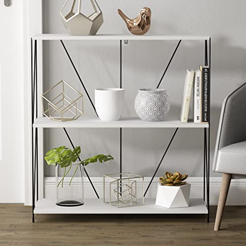 Galano Ezbo 3-Tier Wide Shelf - Entrance Table with Storage Shelves - Narrow 3-Tier Sofa Table - Foyer Table for Entryway - Modern Design Storage Cabinet for Hallway, Living Room, Kitchen - Galano Furniture