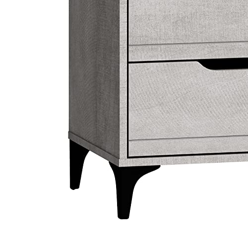 Galano Lilay Nightstand - Nightstand with Drawer - Nightstand Lamp - End Table - Side Table - Bedside Table - Drawer Glides - Engineered Wood - Easy Assembly - Dusty Grey Oak