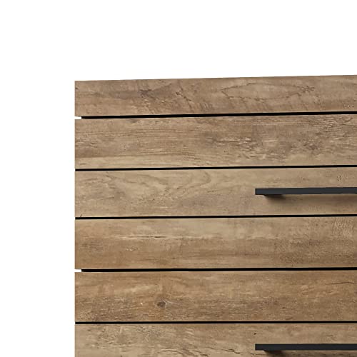 Galano Hamsper 5 Drawer Dresser - Hallway - Chest Organizer and Closet Cabinet Unit - Entryway or Living Room - Knotty Oak - Galano Furniture