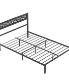 Galano Candence Arch Metal Platform Bed Frame Full Size, Mattress Foundation with Steel Slat Support, No Box Spring Needed Required, Easy Assembly, Black