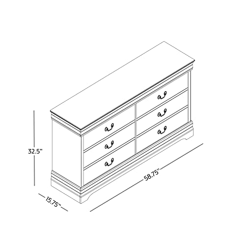 Galano Ireton Ultra Fast Assembly & Toolfree 6-Drawer Dresser - Chest of Drawers - Closet Organizers - Storage for Clothes - Dresser with Storage - Chest of Drawers - White - Galano Furniture