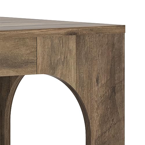 Galano Doyle Sofa Console Table - Bookshelf with Storage - Entryway Table - Living Room Tables - Living Room Furniture - Side Table - End Table - Easy Assembly - Knotty Oak