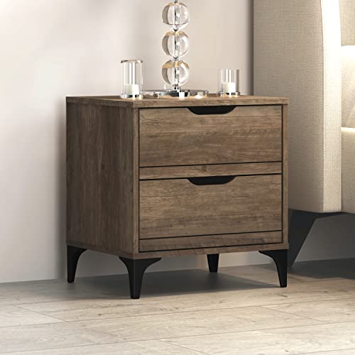 Galano Lilay Nightstand - Nightstand with Drawer - Nightstand Lamp - End Table - Side Table - Bedside Table - Drawer Glides - Engineered Wood - Easy Assembly - Knotty Oak