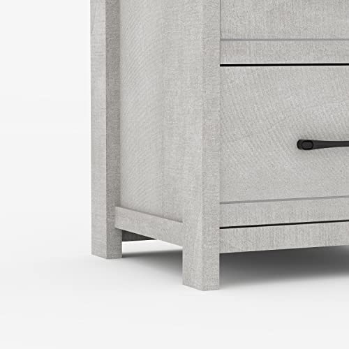 Galano Kellie Nightstand Side End Table with Shelf Storage, for Living Room, Bedroom and Small Spaces, Accent Bedside Farmhouse Tables with Solid Wood Legs, Easy Assembly, Dusty Grey Oak