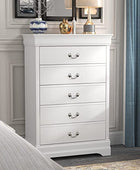 Galano Ireton Ultra Fast Assembly & Toolfree 5 Drawer Dresser - Dressers - Tall Chest of Drawers - Storage for Clothes - Storage Chest - White - Galano Furniture