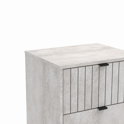 Galano Zaffy Nightstand - Nightstand with Drawer - Nightstand Lamp - End Table - Side Table - Bedside Table - Drawer Glides - Engineered Wood - Easy Assembly - Dusty Grey Oak