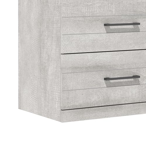 Galano Hamsper 6 Drawer Dresser Wide Dressers for Bedroom 6 Deep Drawers for Closet Organizer Tool-Less Ultra Fast Assembly with Interlock Drawer Feature Dusty Grey Oak