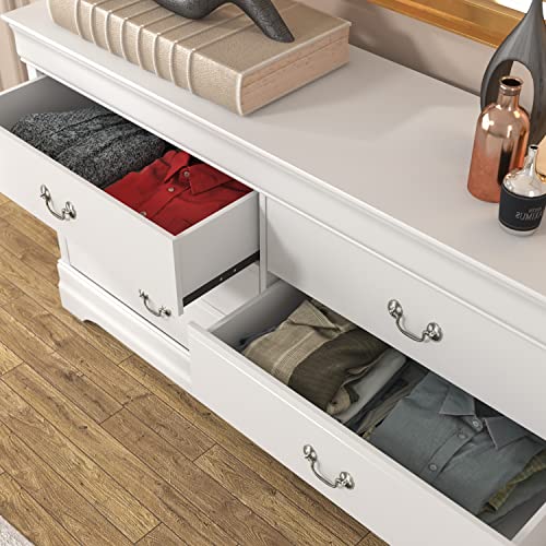 Galano Ireton Ultra Fast Assembly & Toolfree 6-Drawer Dresser - Chest of Drawers - Closet Organizers - Storage for Clothes - Dresser with Storage - Chest of Drawers - White - Galano Furniture