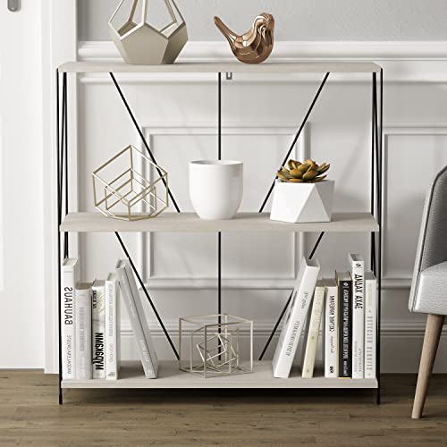 Galano Ezbo 3-Tier Wide Shelf - Entrance Table with Storage Shelves - Narrow 3-Tier Sofa Table - Foyer Table for Entryway - Modern Design Storage Cabinet for Hallway, Living Room, Kitchen - Galano Furniture