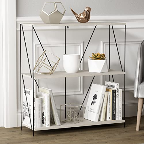 Galano Ezbo 3-Tier Wide Shelf - Entrance Table with Storage Shelves - Narrow 3-Tier Sofa Table - Foyer Table for Entryway - Modern Design Storage Cabinet for Hallway, Living Room, Kitchen - Galano Furniture