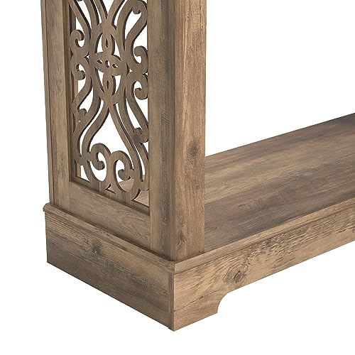 Galano Heron Mission Console Table - Console Table with Storage - Entryway Table - Living Room Tables - Side Table - End Table - Easy Assembly - Knotty Oak