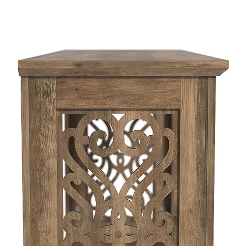 Galano Heron Mission Console Table - Console Table with Storage - Entryway Table - Living Room Tables - Side Table - End Table - Easy Assembly - Knotty Oak