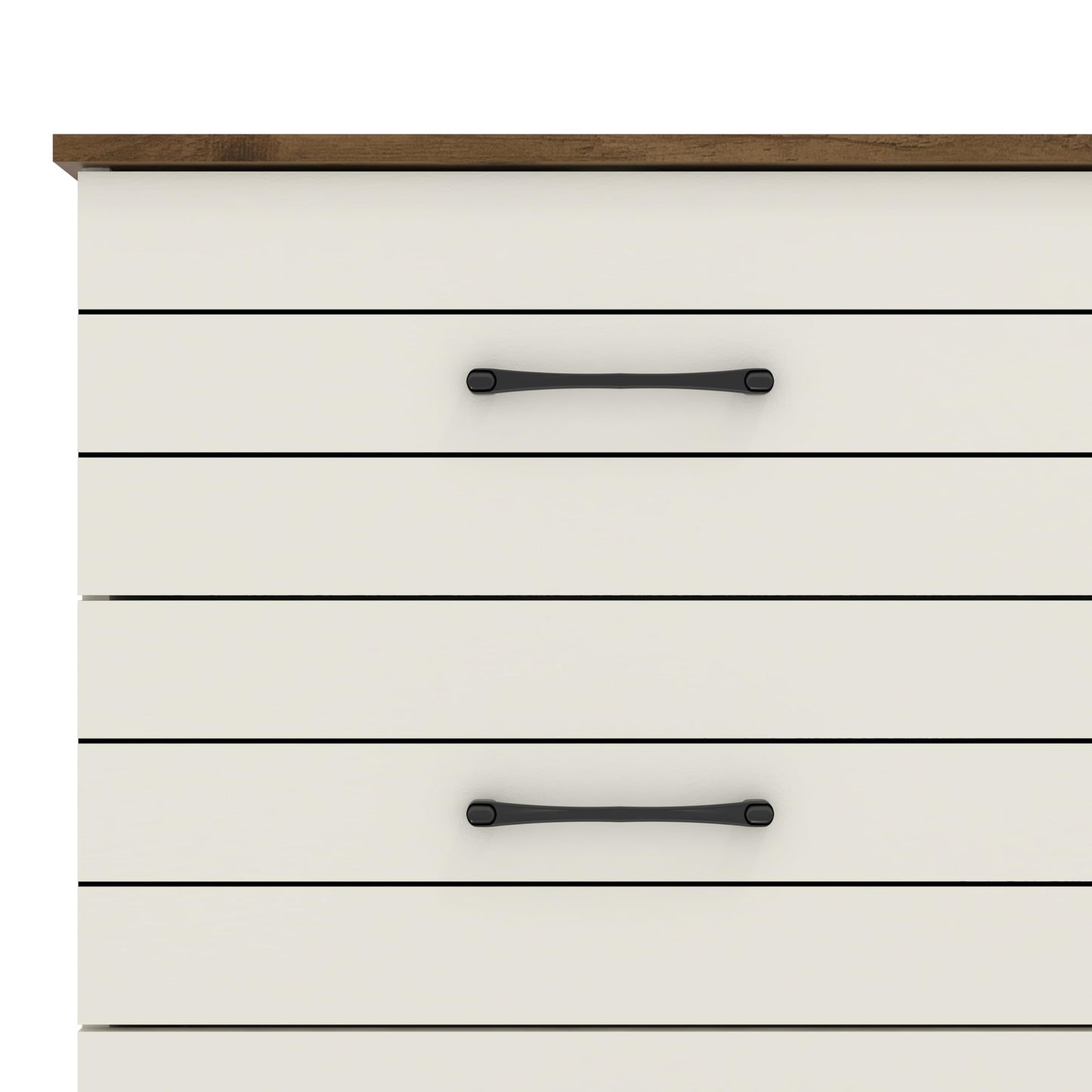 Galano Elis 6 Drawer Dresser Bedroom Dressers with Drawers Storage Wood Chest Tool-Less Ultra Fast Assembly 15.75" D x 47.24" W x 31.54" H Ivory Knotty Oak