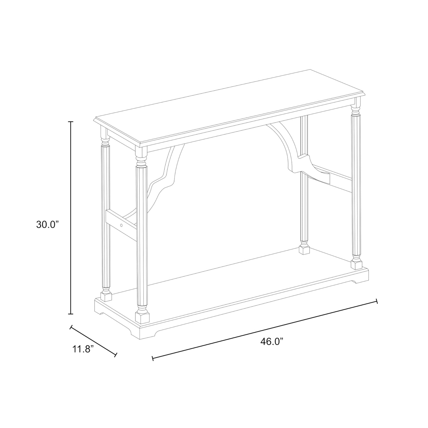 Galano Delroy Console Table, Small Entryway Table, Thin Sofa Table, Side Table, Display Table, for Hallway, Bedroom, Living Room, Foyer, 45.94" D x 11.81" W x 29.29" H, Knotty Oak