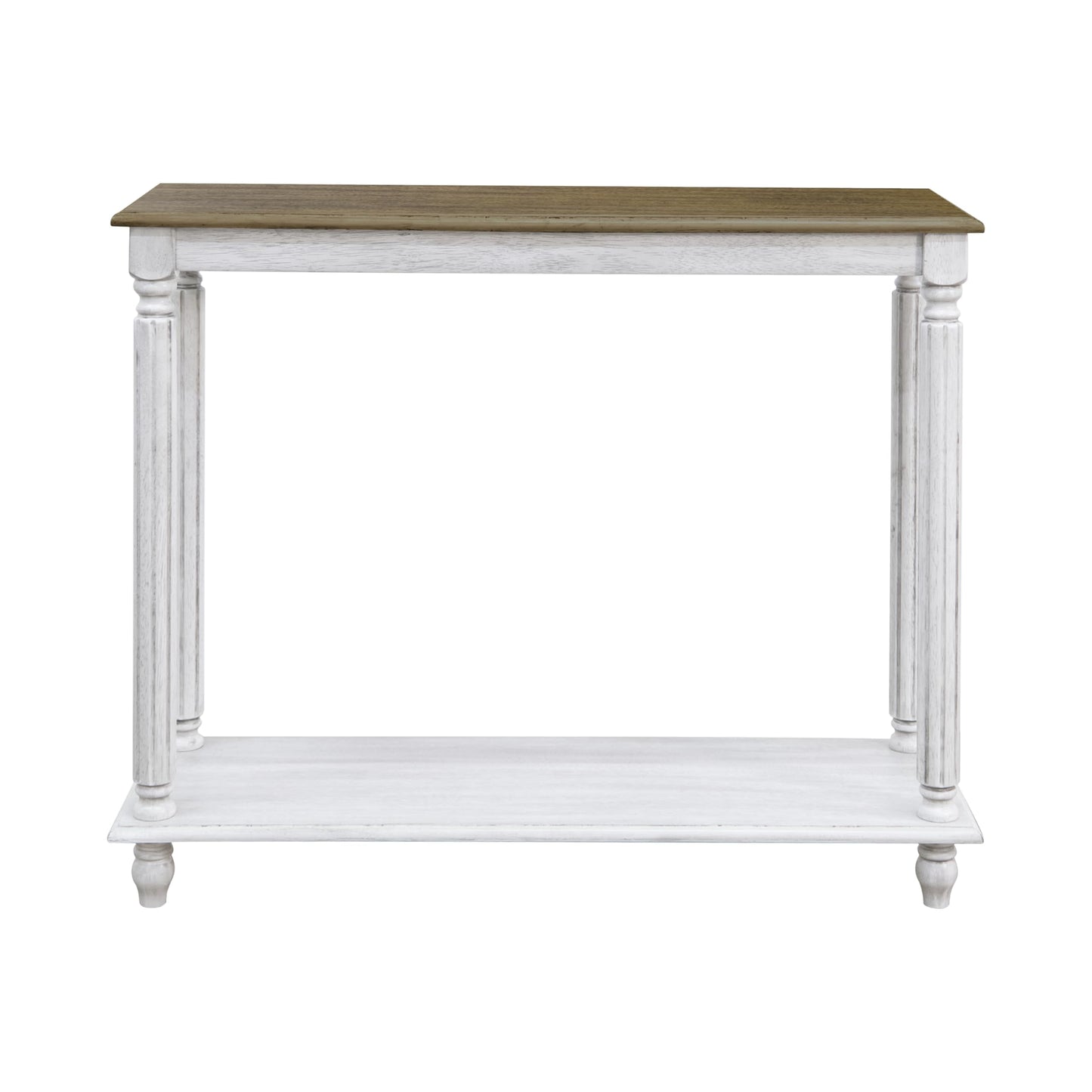 Galano Mosheim Console Table, Small Entryway Table, Thin Sofa Table, Side Table, Display Table, for Hallway, Bedroom, Living Room, Foyer, 11.81" D x 35.43" W x 29.29" H, Antique Oak & White