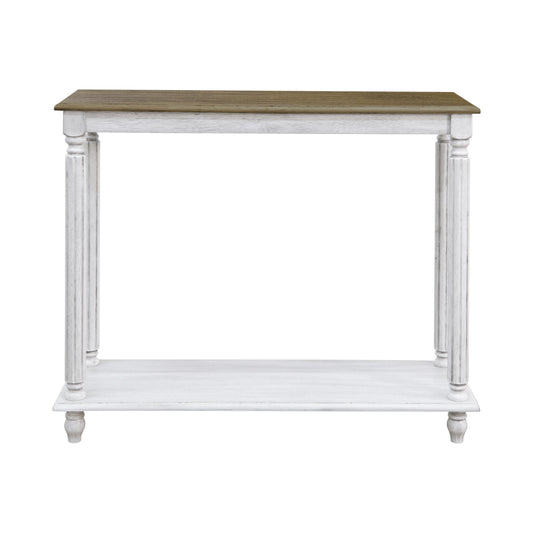 Galano Mosheim Console Table, Small Entryway Table, Thin Sofa Table, Side Table, Display Table, for Hallway, Bedroom, Living Room, Foyer, 11.81" D x 35.43" W x 29.29" H, Antique Oak & White