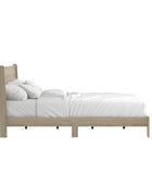 Galano Abby Retro Queen Bed Frame with Headboard - Bed Frame Queen Size - Queen Size Bed Frame - Wood Slat Support - No Box Spring Needed - Strong Weight Capacity - Oslo Oak