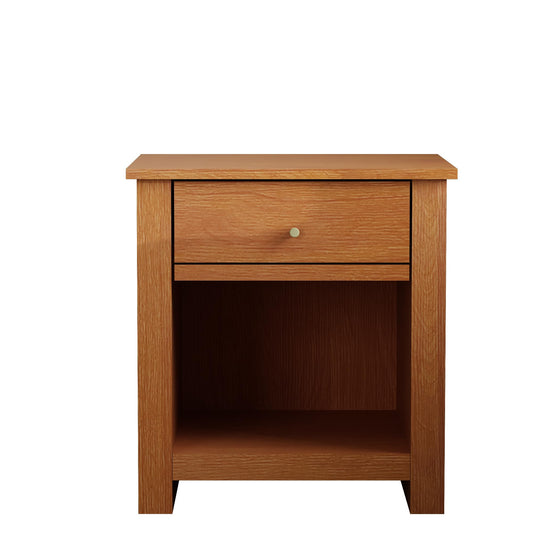 Galano Genoa Classic Nightstand, Small Drawer Dresser for Bedroom, Wood Side Table with Open Shelf, Bedside Furniture, Night Stand, End Table with Storage for Bedroom, Living Room, Amber Walnut