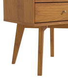 Galano Abby Retro Nightstand - 2 Drawer Dresser - Small Chest of Drawer - Bedroom Furniture - Night Stand - Modern End Table with Storage Drawer - Easy Assembly - Amber Walnut