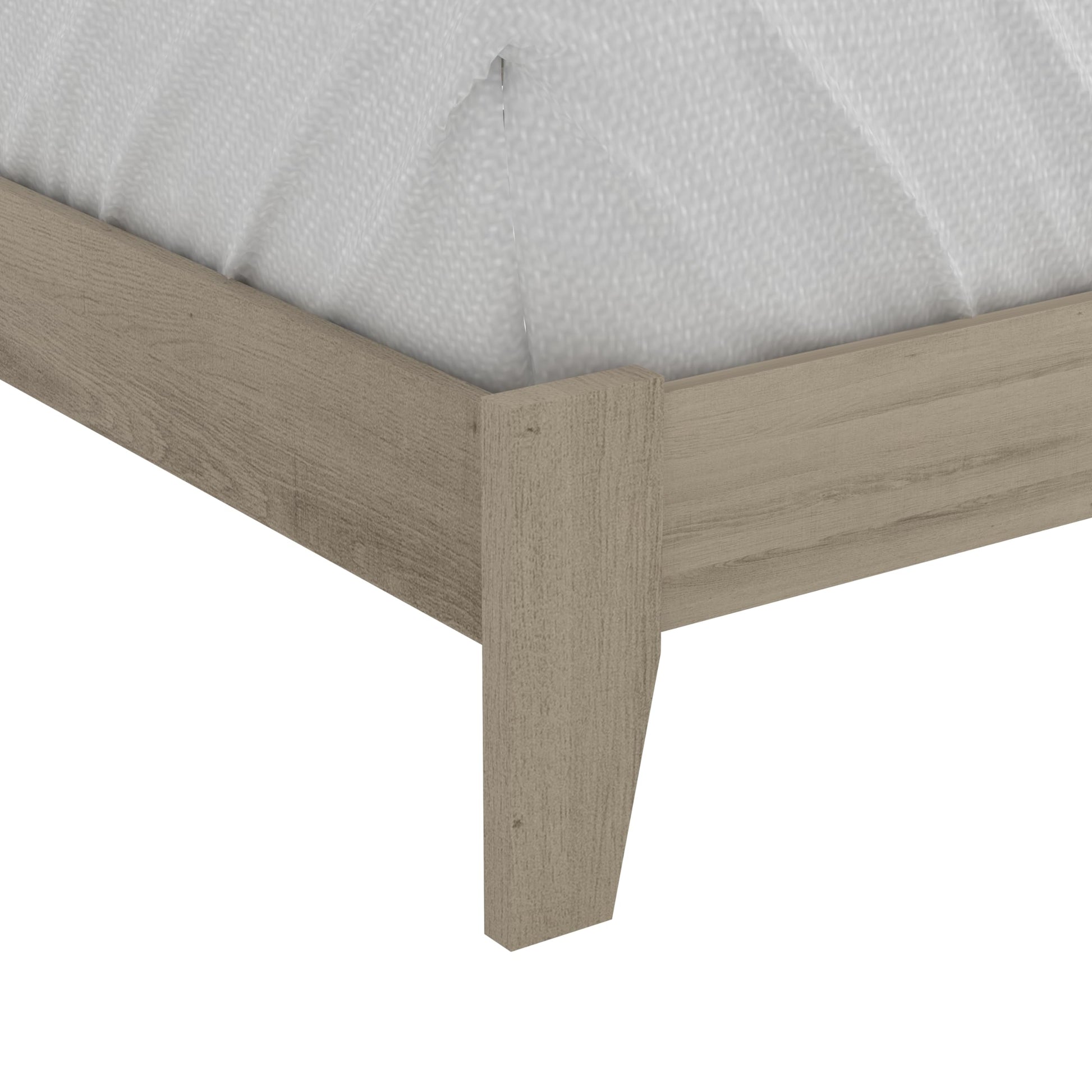 Galano Abby Retro Queen Bed Frame with Headboard - Bed Frame Queen Size - Queen Size Bed Frame - Wood Slat Support - No Box Spring Needed - Strong Weight Capacity - Oslo Oak