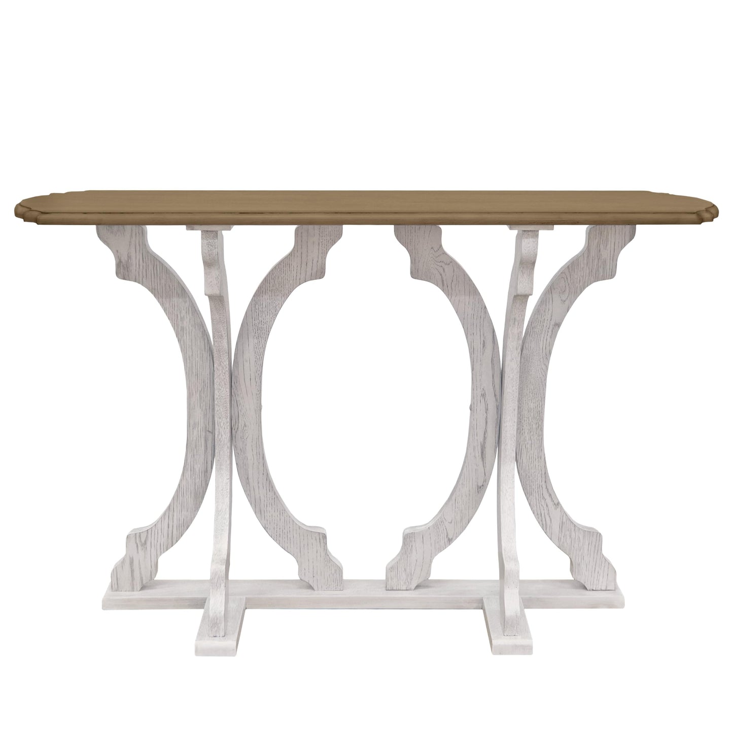 Galano Doynton Console Table, Small Entryway Table, Thin Sofa Table, Side Table, Display Table, for Hallway, Bedroom, Living Room, Foyer, 45.98" D x 11.81" W x 29.92" H, Antique Oak & White