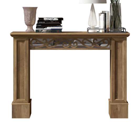 Galano Casimo Console Table, Small Entryway Table, Thin Sofa Table, Side Table, Display Table, for Hallway, Bedroom, Living Room, Foyer, 11.73" D x 46.54" W x 33.27" H, Knotty Oak