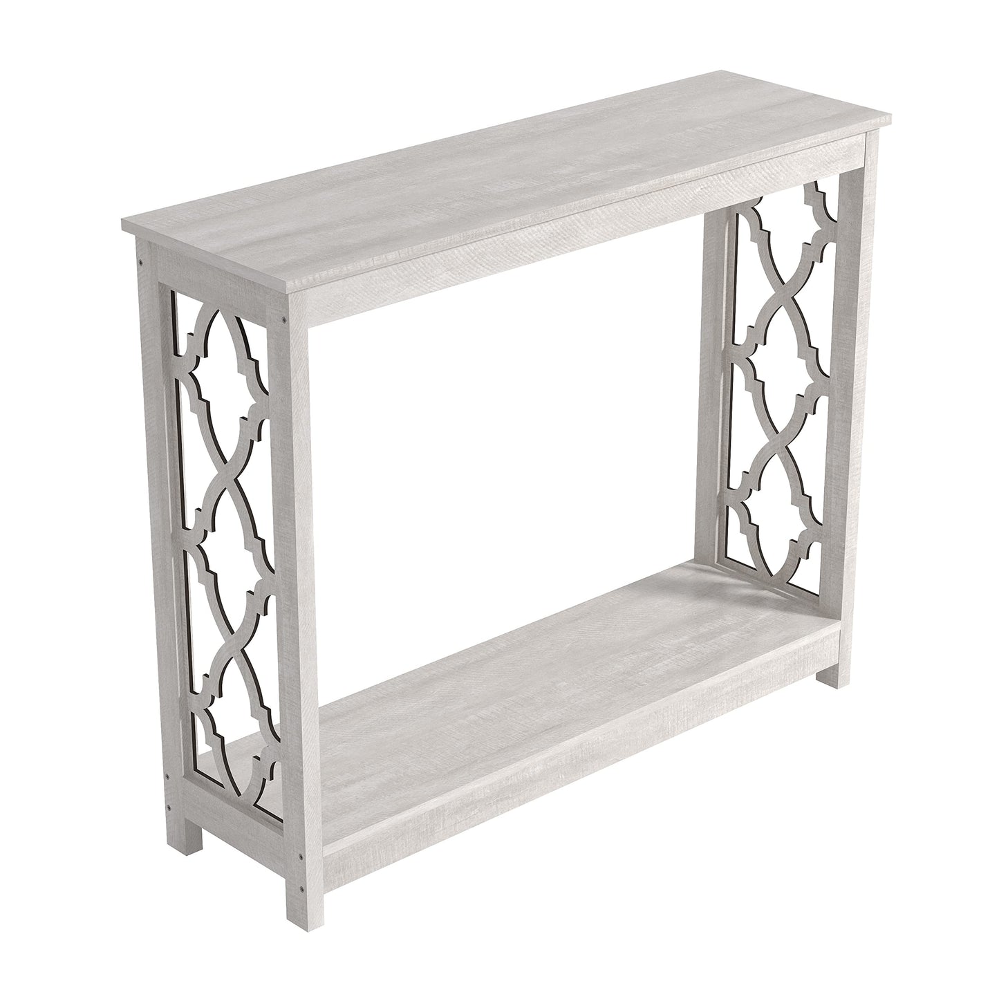 Galano Heron Console Table, Small Entryway Table, Thin Sofa Table, Side Table, Display Table, for Hallway, Bedroom, Living Room, Foyer, 11.61" D x 38.07" W x 31.46" H, Dusty Grey Oak