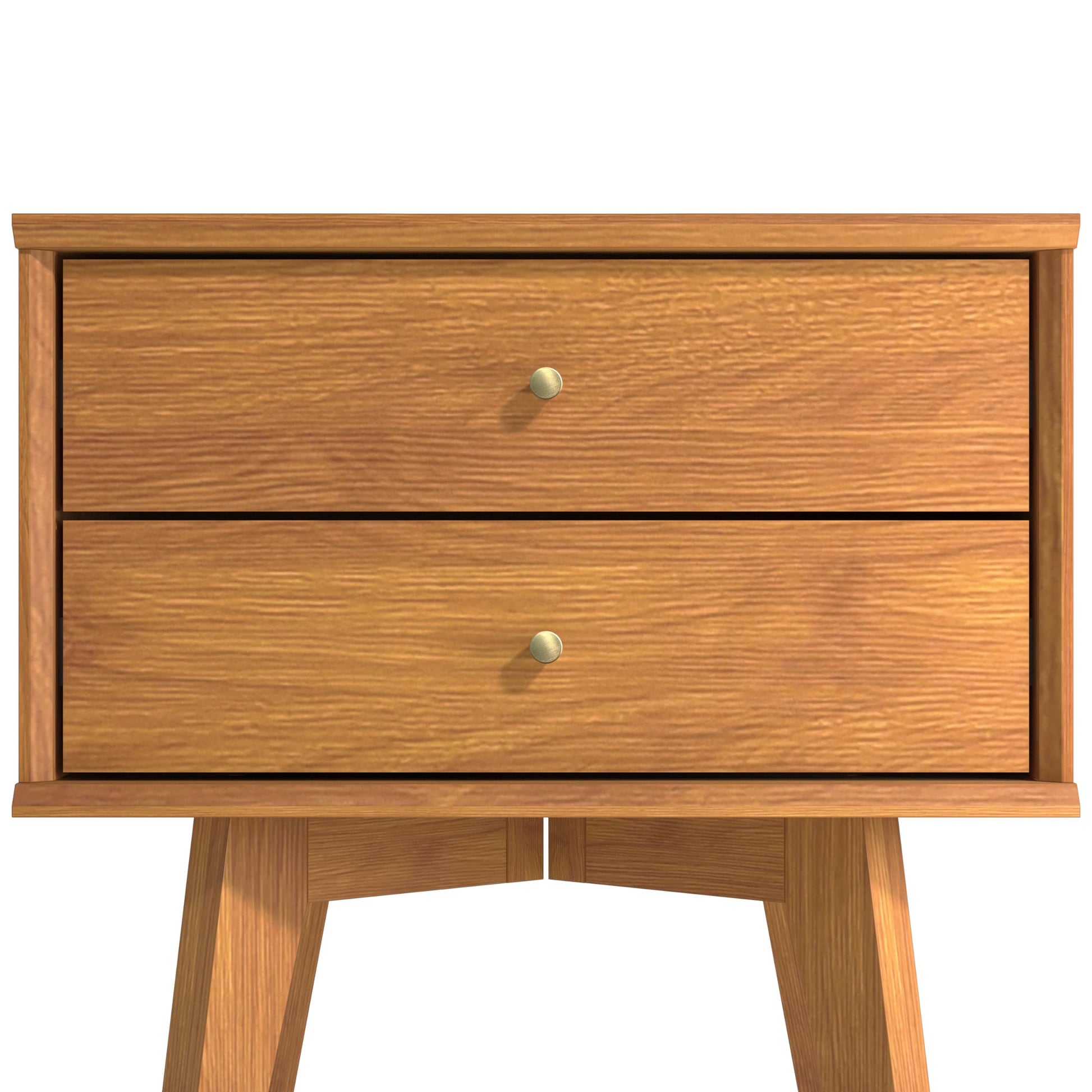 Galano Abby Retro Nightstand - 2 Drawer Dresser - Small Chest of Drawer - Bedroom Furniture - Night Stand - Modern End Table with Storage Drawer - Easy Assembly - Amber Walnut