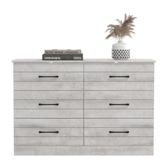 Galano Elis 6 Drawer Dresser Wide Dressers for Bedroom 6 Deep Drawers for Closet Organizer Tool-Less Ultra Fast Assembly with Interlock Drawer Feature Dusty Grey Oak